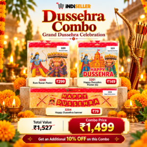 Dussehra Decoration Combo Pack 7 Festive Items | Ram Ravan & Navratri Festive Decoration Set