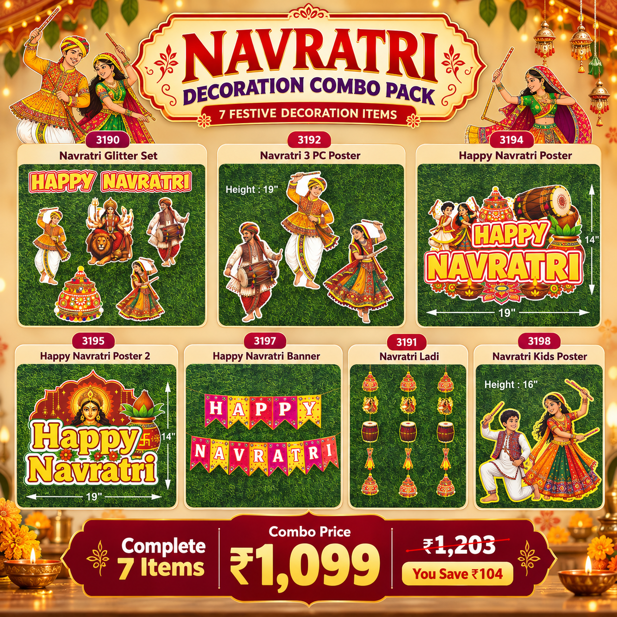 Navratri Decoration Combo Pack (1)