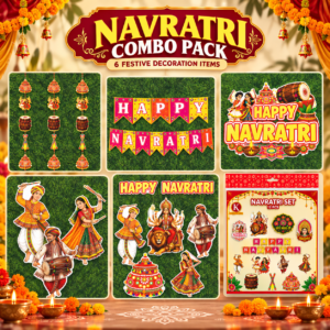 Navratri Decoration Combo Pack (6 Festive Items) | Navratri Celebration Set